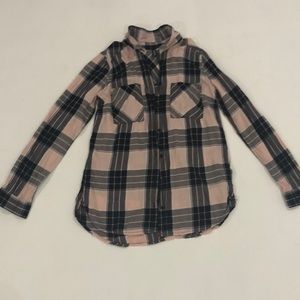 Divided H&M Plaid Blazer, Pink and Black